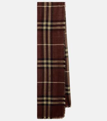 شال من الصوف والحرير Burberry Check  | Burberry