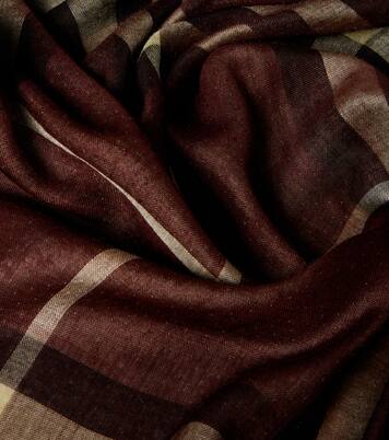 شال من الصوف والحرير Burberry Check  | Burberry