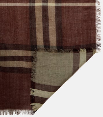شال من الصوف والحرير Burberry Check  | Burberry