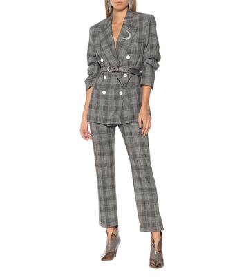 Pantalon Derys en coton et laine à carreaux | Isabel Marant