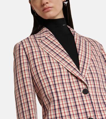Checked wool blazer | Prada