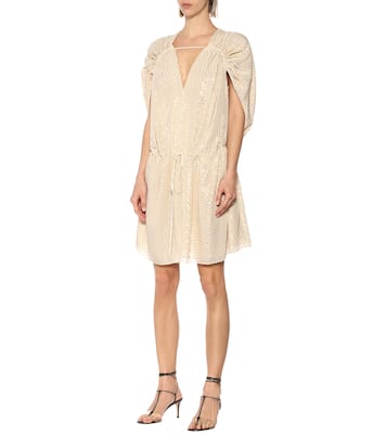 Robe en soie mélangée à fil coupé | Stella McCartney