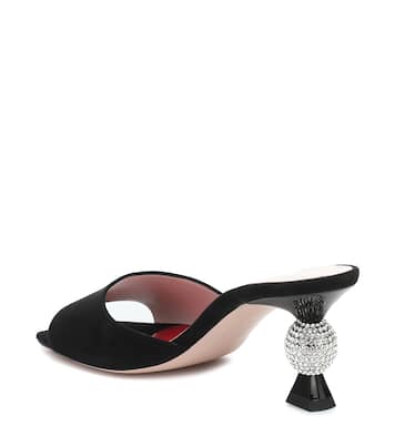Vivier Marlene embellished suede sandals | Roger Vivier