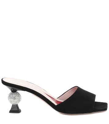 Vivier Marlene embellished suede sandals | Roger Vivier
