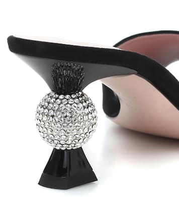 Vivier Marlene embellished suede sandals | Roger Vivier