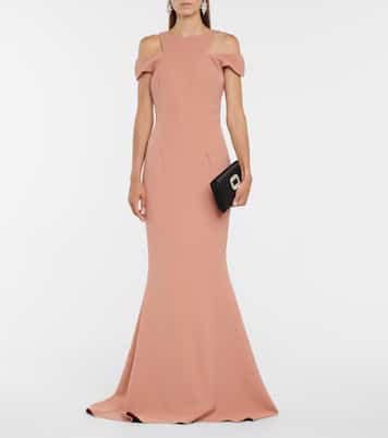 Robe longue Ambrosia en crêpe | Safiyaa