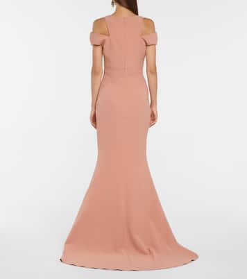 Robe longue Ambrosia en crêpe | Safiyaa