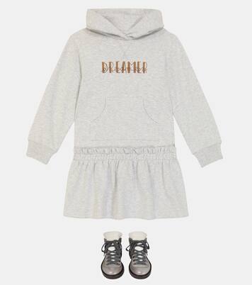 Robe à capuche Dreamer en coton mélangé | Brunello Cucinelli Kids