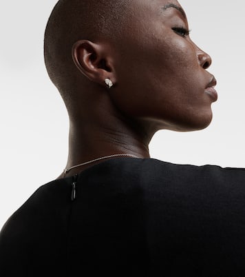 Serti Sur Vide 18kt white gold single earring with diamonds | Repossi