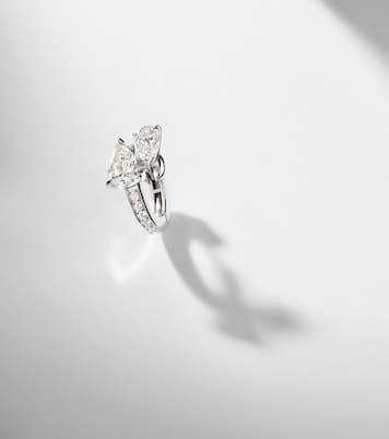 Serti Sur Vide 18kt white gold single earring with diamonds | Repossi