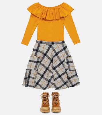 Jupe Becca en coton à carreaux | Molo