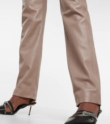 Mid-Rise-Hose aus Leder | The Mannei