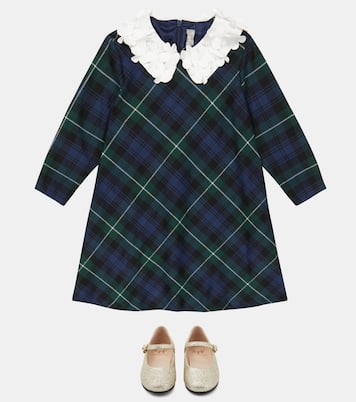 Embellished checked dress | Il Gufo