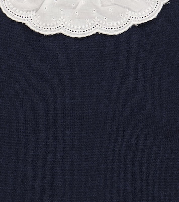 Baby Pullover aus Wolle mit Spitze | Tartine et Chocolat