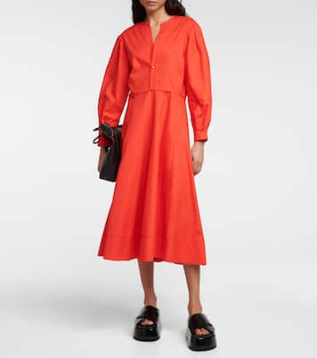 White Label Midikleid aus Popeline | Proenza Schouler