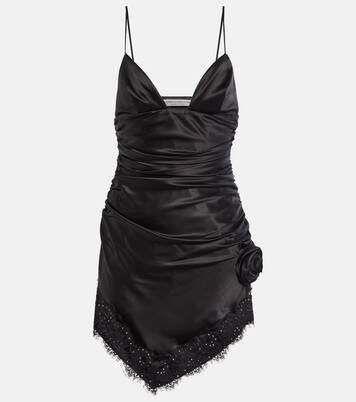 Robe en soie mélangée à ornements | Alessandra Rich