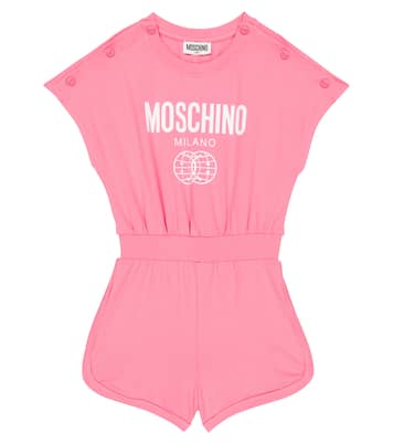 Printed cotton jersey playsuit | Moschino Kids