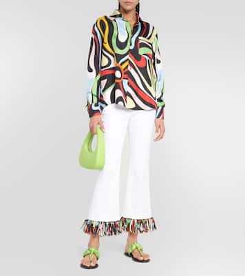 Sandalen Iride aus Seide und Leder | Pucci