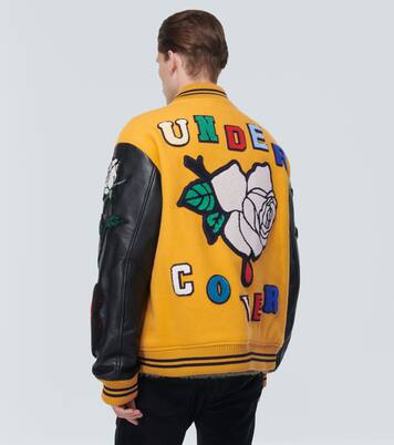 Appliqué wool-blend varsity jacket | Undercover