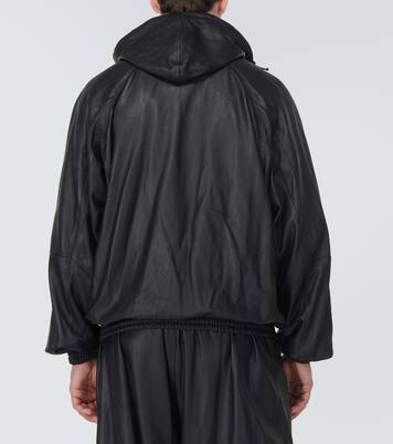 3B Sports Icon leather track jacket | Balenciaga
