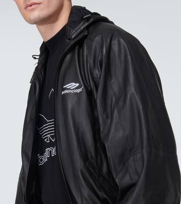 3B Sports Icon leather track jacket | Balenciaga