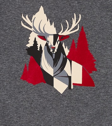 Sweat-shirt à capuche imprimé en coton | Il Gufo