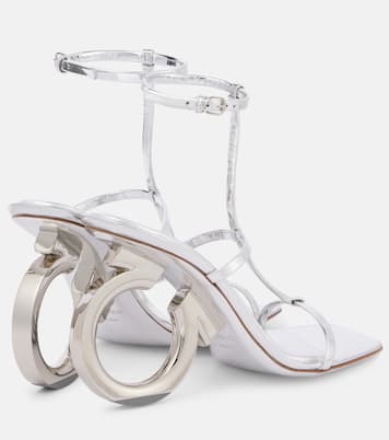 Sandalen Elina 105 aus Metallic-Leder | Ferragamo
