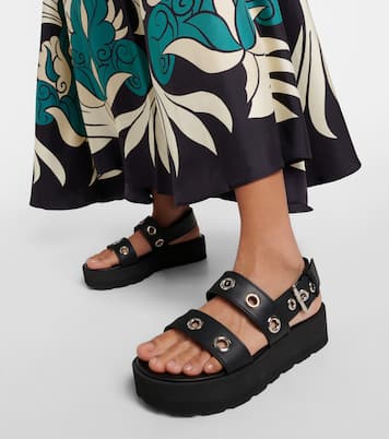 Plateausandalen aus Leder | Gianvito Rossi