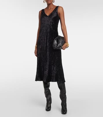 Robe midi en velours | Vince