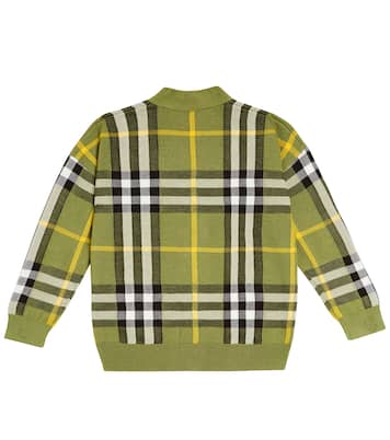 Burberry Check wool and cotton cardigan | Burberry Kids