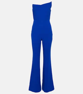 Asymmetric wool crêpe jumpsuit | Roland Mouret
