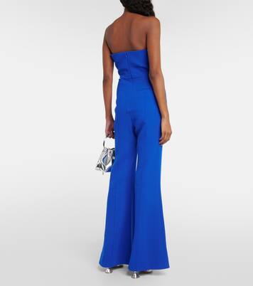 Asymmetric wool crêpe jumpsuit | Roland Mouret