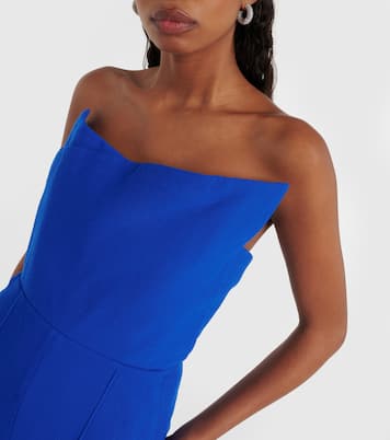 Asymmetric wool crêpe jumpsuit | Roland Mouret