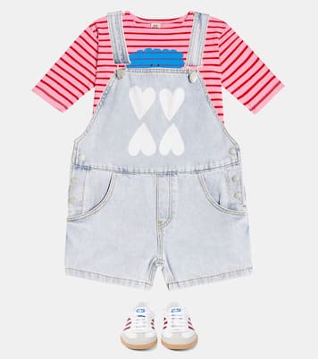 Heart denim overalls | Jellymallow