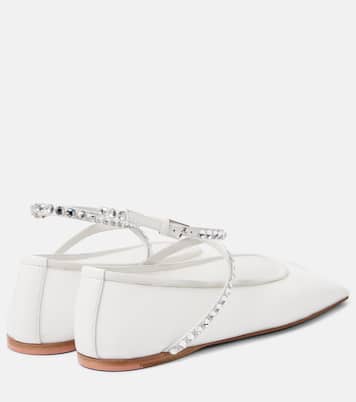 Ane embellished mesh ballet flats | Amina Muaddi