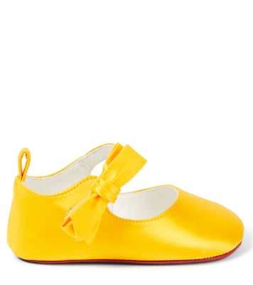 Baby Lou Babe crêpe satin ballet flats | Christian Louboutin Kids