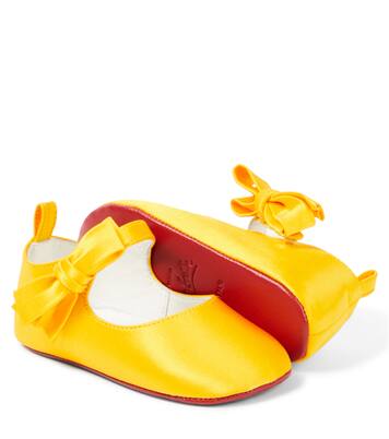Baby Lou Babe crêpe satin ballet flats | Christian Louboutin Kids