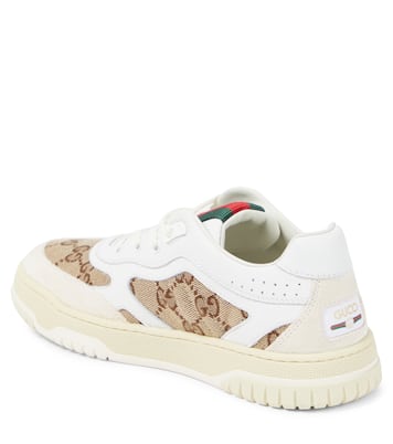 GG canvas leather-trimmed sneakers  | Gucci Kids