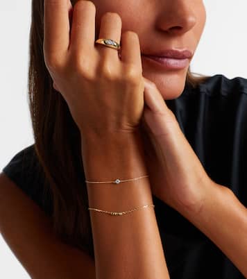 Anillo Muse de oro de 10 ct con diamantes | Stone and Strand