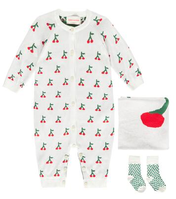 Bébé – Set grenouillère, chaussettes et couverture Cherry | Bobo Choses