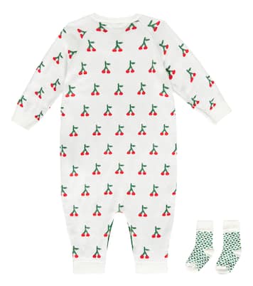 Bébé – Set grenouillère, chaussettes et couverture Cherry | Bobo Choses