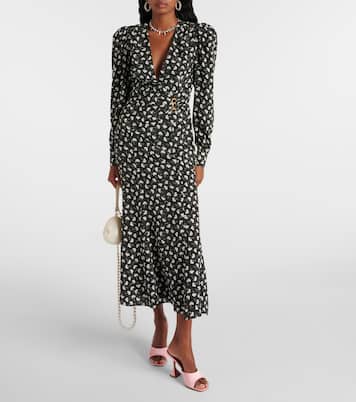Printed silk midi dress | Alessandra Rich