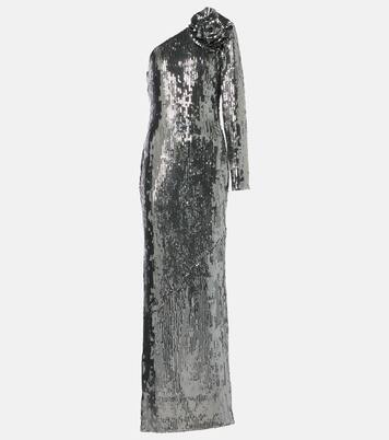 Robe longue à sequins et à fleurs | Roland Mouret