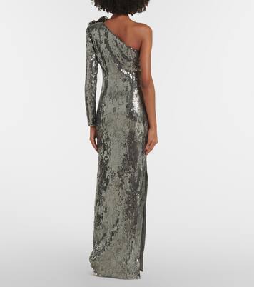 Robe longue à sequins et à fleurs | Roland Mouret