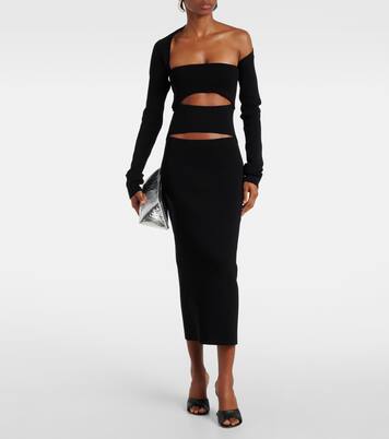 Ribbed-knit jersey midi dress | Christopher Esber