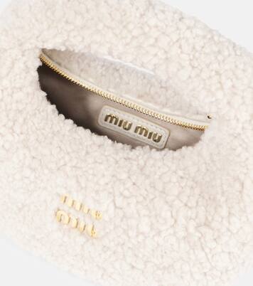 Wander Mini shearling shoulder bag | Miu Miu