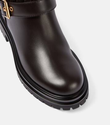 Thurso leather-trimmed biker boots | Gianvito Rossi