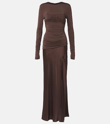 Maxikleid Alessia aus Jersey und Satin | SIR