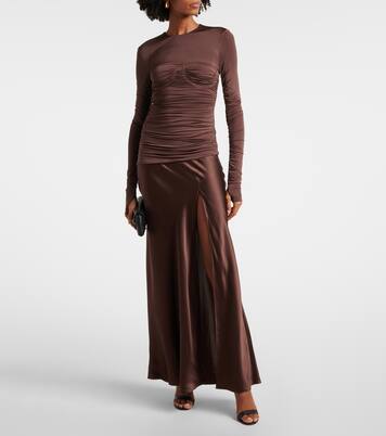 Maxikleid Alessia aus Jersey und Satin | SIR