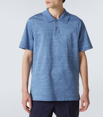 Scritto cotton piqué polo shirt | Berluti